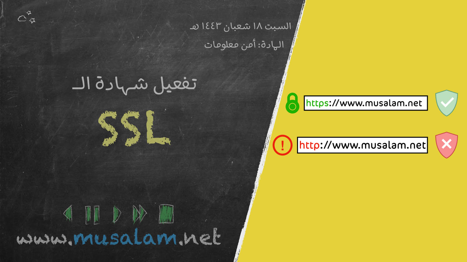 إضافة شهادة SSL لموقعك لم تعد خيار بعد أن تطورت المتصفحات لتقدم خدمة الكشف عن مستوى أمان الموقع